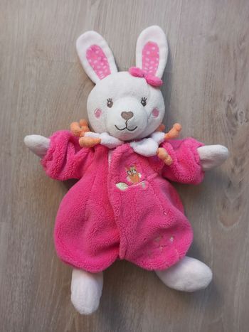 Doudou lapin rose Tex
