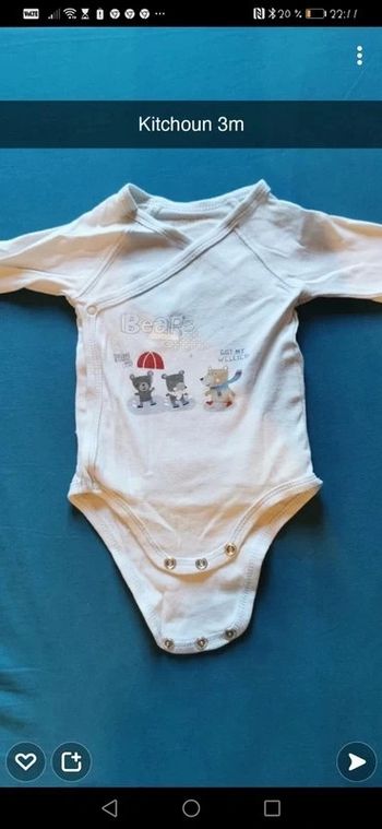 4 Bodies manche longue ours ourson
