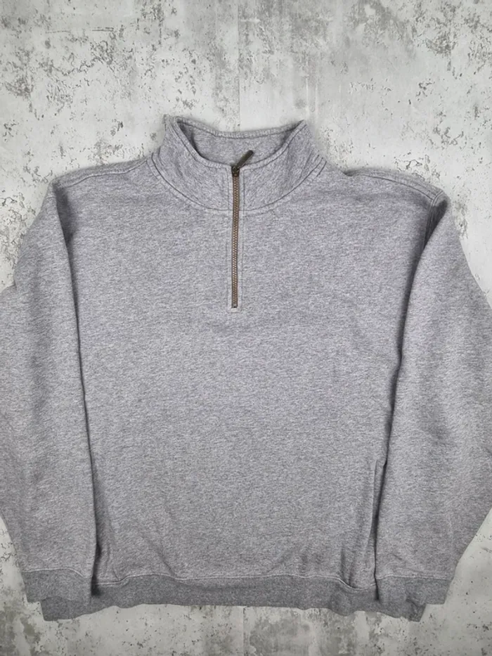Sweat half-zip L.L. Bean gris clair – Taille XXL Homme - photo numéro 3