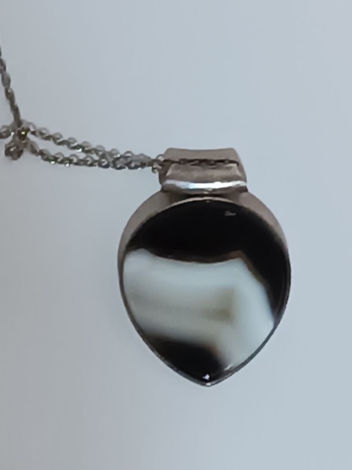 Collier agate serti - photo numéro 3