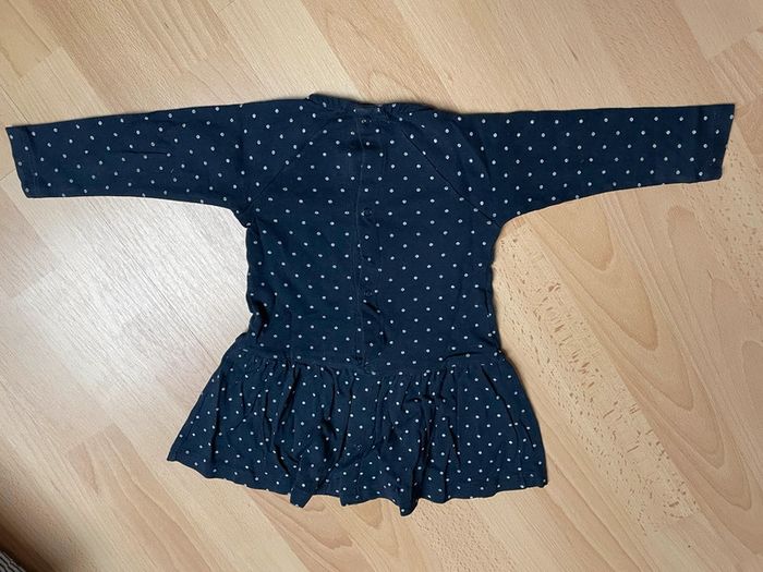Robe noire à pois blancs 74 cm - photo numéro 2