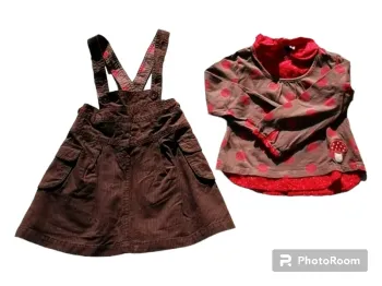 Ensemble Robe à bretelles et tee-shirt sergent major 4 ans