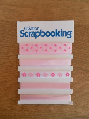 ruban rose scrapbooking