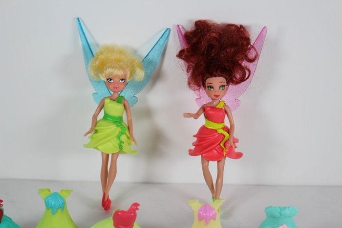 Tinkerbell Disney 2 fées clochettes à habillées avec 12 robes et accessoire - photo numéro 2