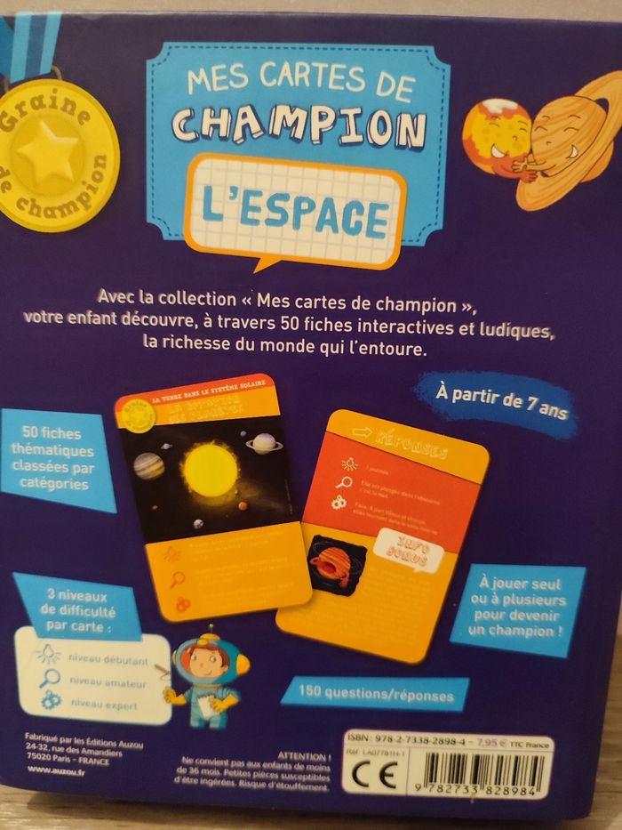 Mes cartes de champion sur l'espace - photo numéro 2