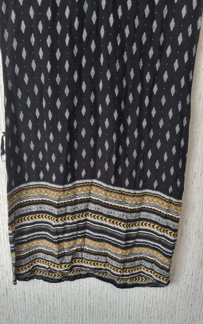 Robe été noir blanc jaune taille 40 gémo - photo numéro 3