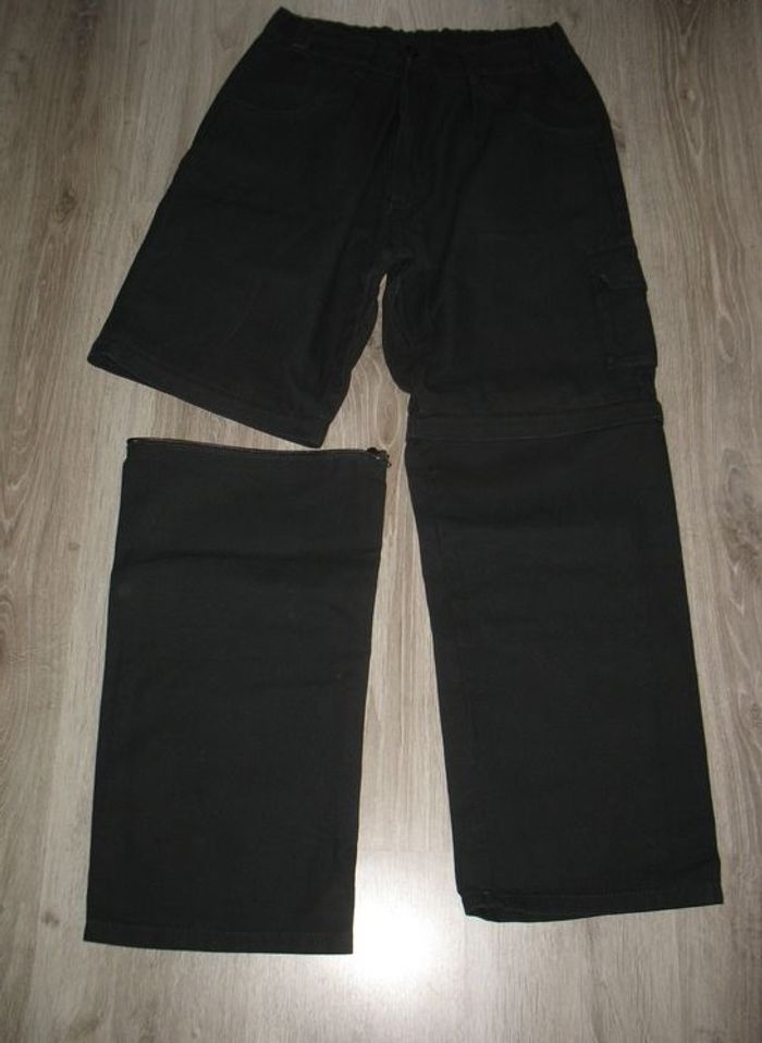 PANTALON DROIT NOIR 2 en 1 - FEMME "LE BEAU-FORT" - NEUF - TAILLE 46 - n°02 - photo numéro 2