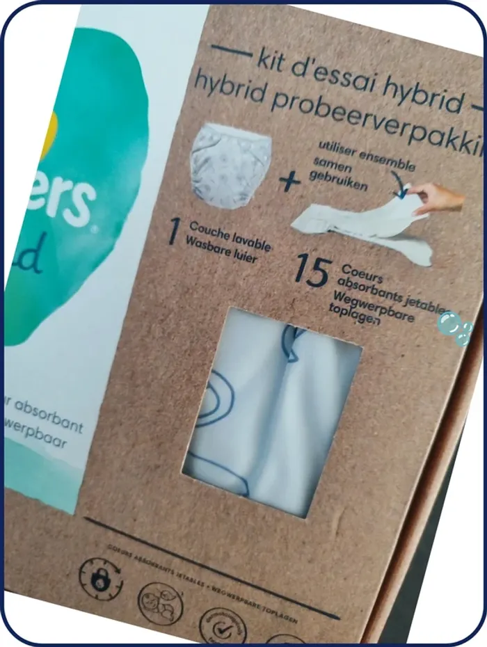 Pampers hybrid/ couche lavable+ 15 changes. - photo numéro 3
