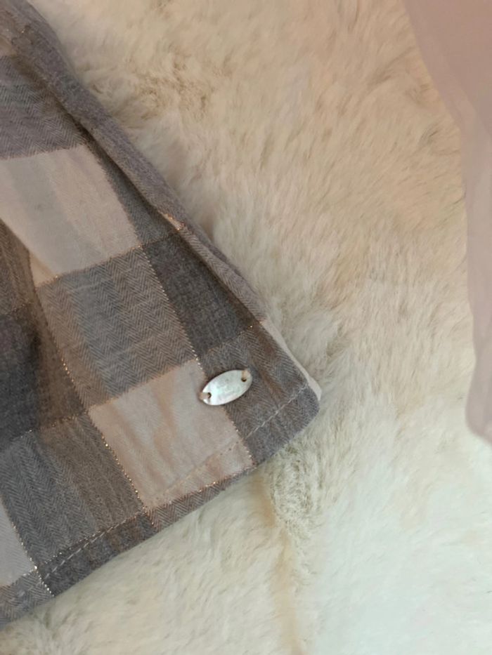 Robe vichy grise lurex - photo numéro 2