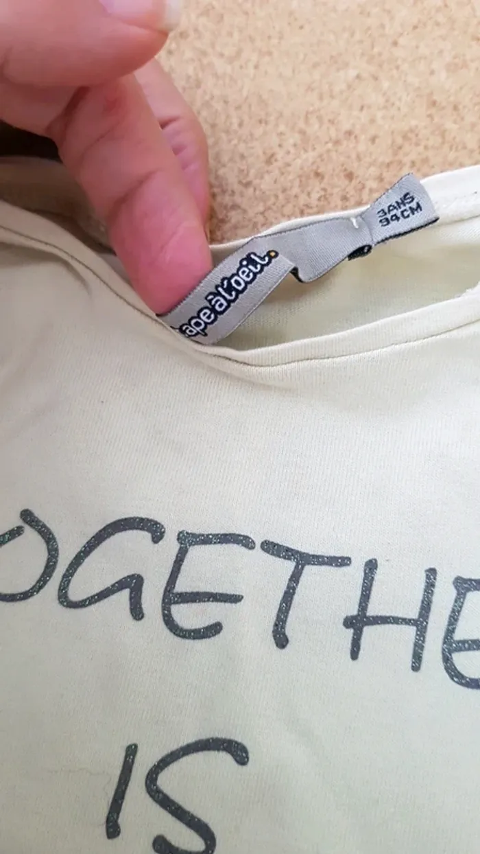 Lot 2 t-shirts fille 3 ans - photo numéro 3