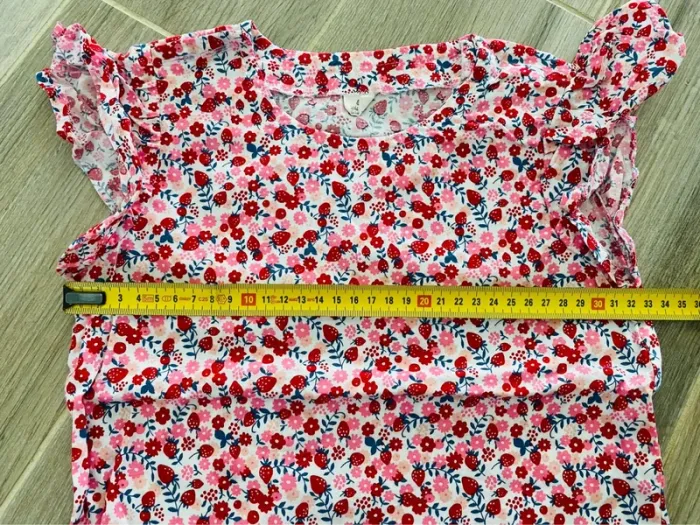 Joli haut liberty fille rose 5/6ans fait main - photo numéro 5