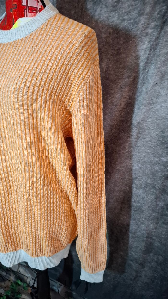 Pull maille côtelée orange gris Esprit - photo numéro 3
