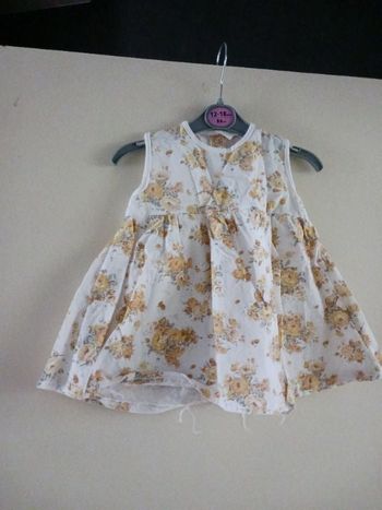 Robe blanc et jaune 12 mois
