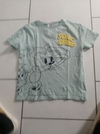 Tee shirt manche courte Sonic garçon 10A