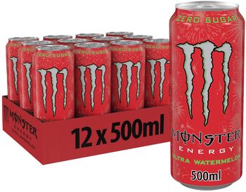 12 cannette monster pastèque en promo