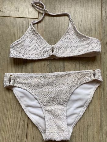Maillot de bain 2 pièces blanc nacré