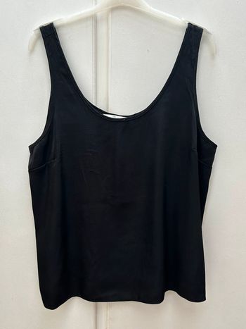 Débardeur en satin haut noir taille 44 femme