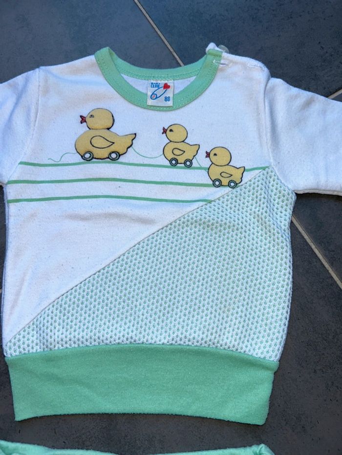 Vintage: Ensemble t-shirt et short bébé fille et/ou garçon - photo numéro 2