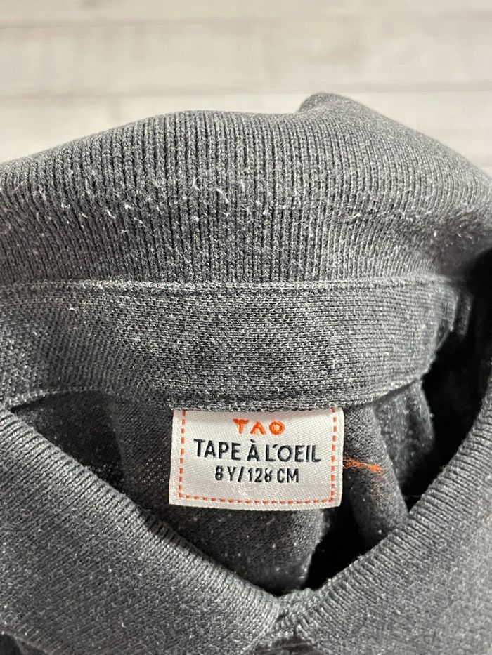 Tape à l’œil - Polo - Gris anthracite - manches longues - 8 ans - photo numéro 4