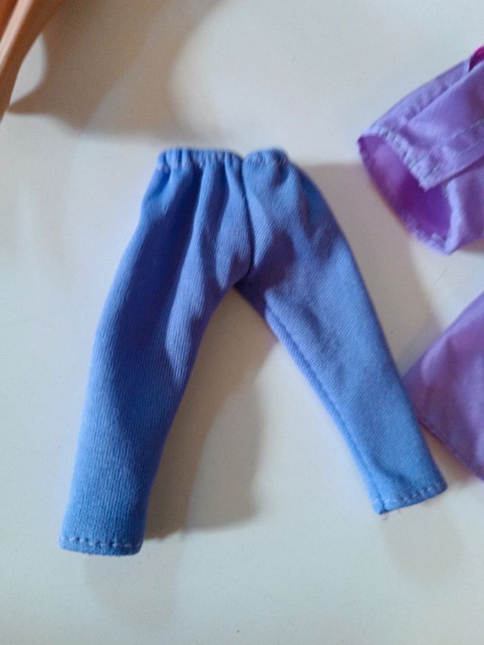 Poupée doll mattel barbie mannequin 2010 blonde hair blond jupe longue purple violet robe sac - photo numéro 17