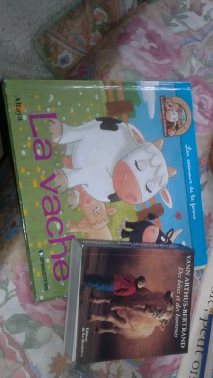 2 livres sur les animaux et les vaches photos et images