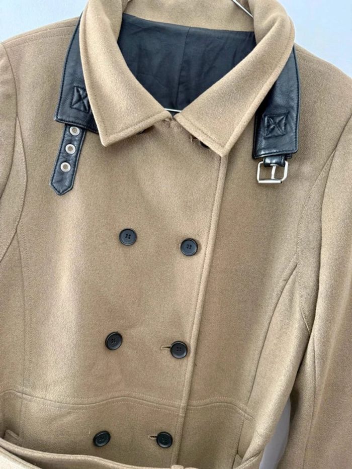 Manteau The Kooples long en laine et nylon taille 38 parfait état - photo numéro 2