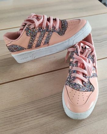 Basket Adidas rose paillettes
