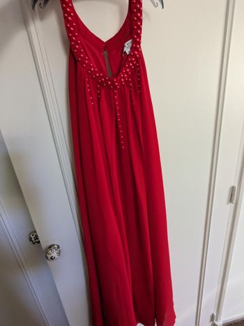 Robe été femme rouge avec perles taille M