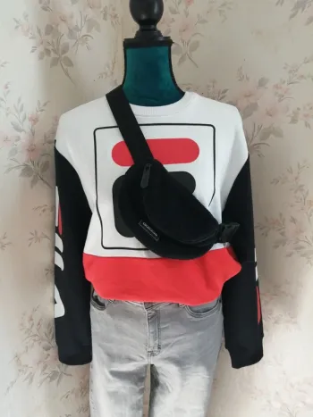 Sweat tricolor mixte avec logo sur les manches authentique / fila / (S)