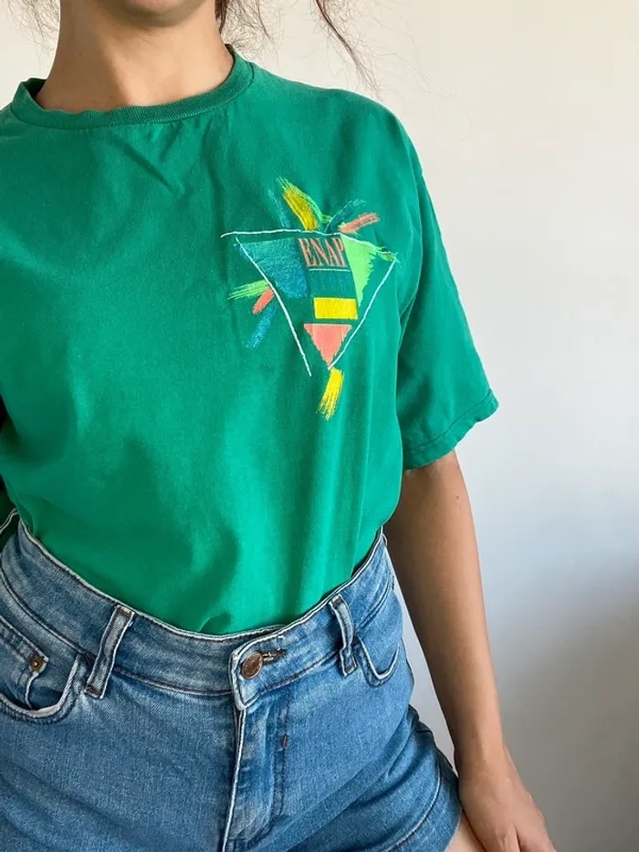 Tee shirt vintage vert taille M/L 🌴 - photo numéro 2