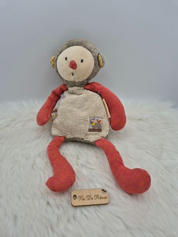 Doudou peluche Singe  Les Papoum Moulin Roty