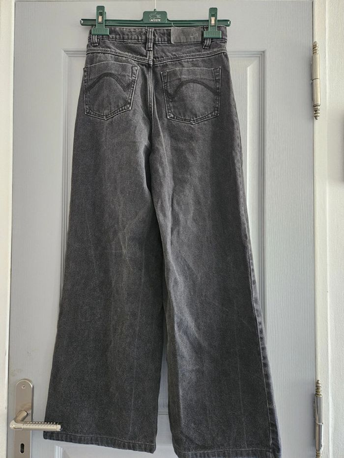 Jean wide leg femme - Taille 32 / XXS - La Halle - Noir gris - photo numéro 3
