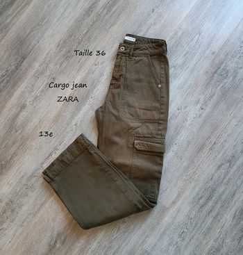 Pantalon cargo taille haute Zara taille 36