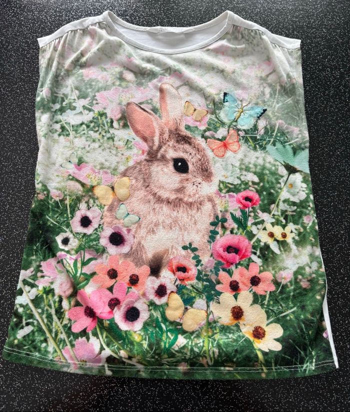 H&M - t-shirt lapin fille 6-8 ans