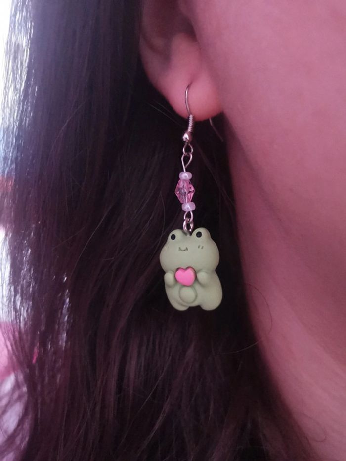 Paire de boucles d'oreilles "La petite Guilou" - photo numéro 2