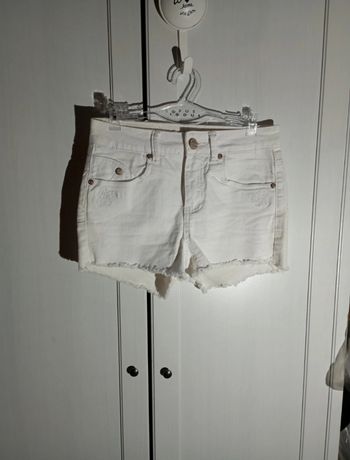 Short en denim blanc