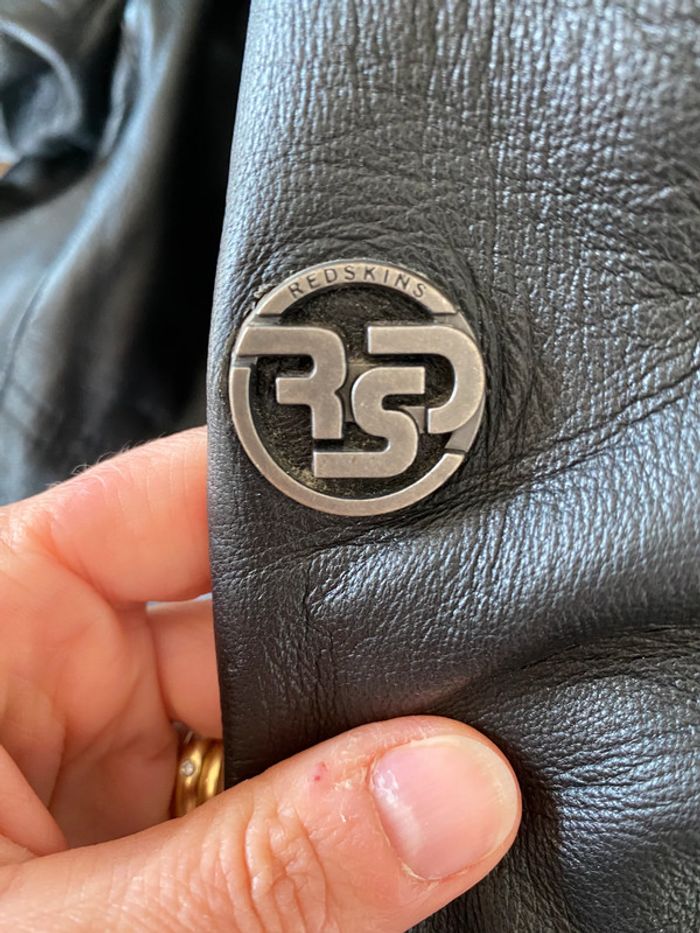 Blouson Redskins en cuir noir taille S - photo numéro 9
