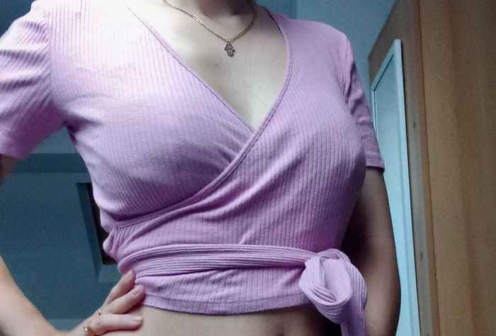 Top cache coeur crop zara