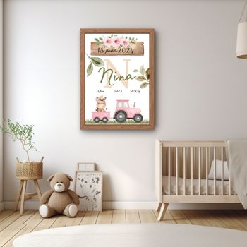 affiche naissance personnalisé