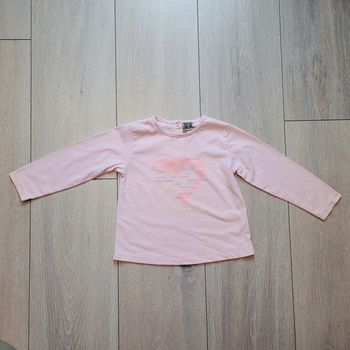 Maillot manche longue rose. Fille 23 mois. Marque Tape à l'oeil