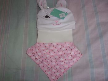 Bonnet + Bandana Tex 6-12 Mois NEUF Bonnet + Bandana Tex 0-3 Mois
