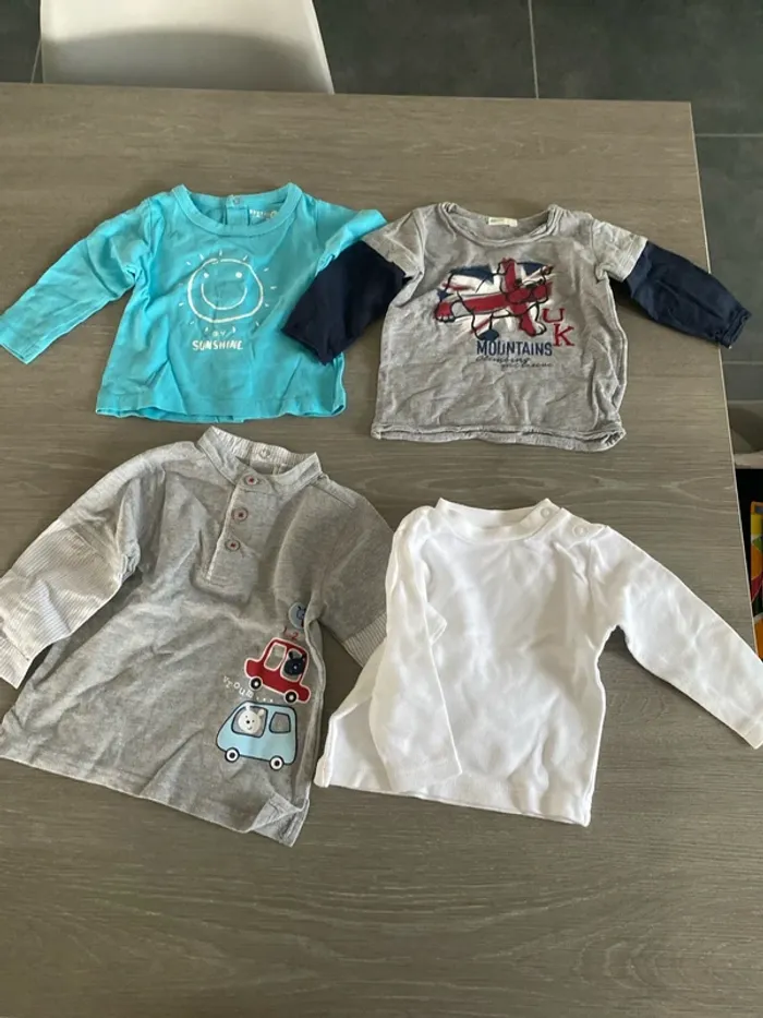 Lot tee shirt manches longues - photo numéro 2