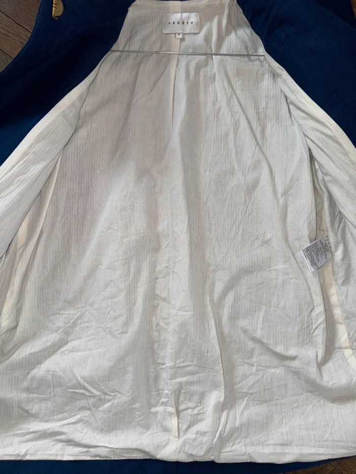 Manteau Sandro avec du cuir Taille 38 - photo numéro 8