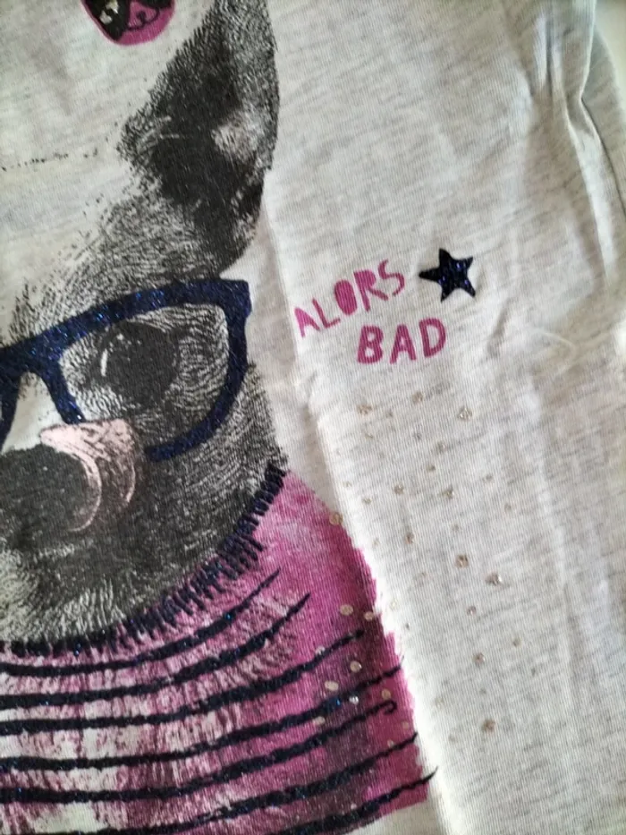 T-shirt manche longue chien - photo numéro 4
