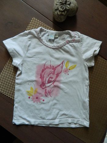 T shirt bébé  fille T 23 mois "Bambi de Disney"