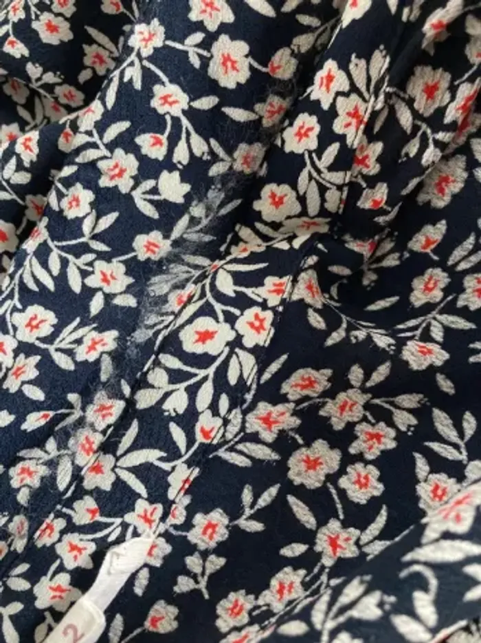 Chemisier femme Paprika taille 2 – Motif fleuri – Manches 3/4 – Très bon état - photo numéro 4