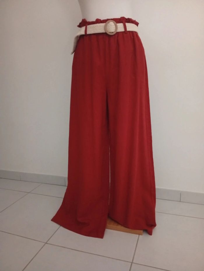 Cache Cache - Pantalon large taille 38 | couleur brique