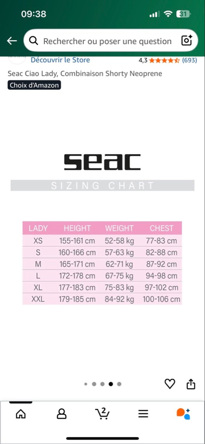 COMBI PLONGÉE FEMME SHORTY XL - photo numéro 3