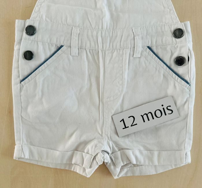 Salopette short gémo garçon 12 mois 74 cm - photo numéro 2