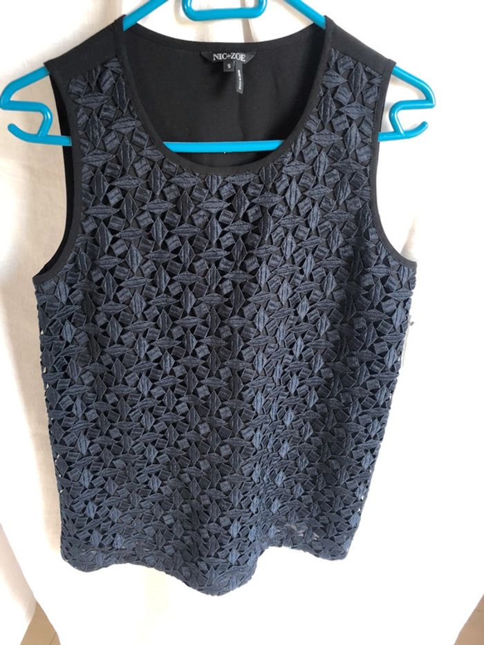 #Débardeur #noir #dentelle #marine #taille s #neuf